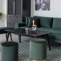 House Nordic Bancs Banc En Velours L100cm Vert -Bancs Soldes banc en velours l100cm vert 5