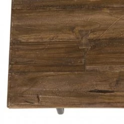 MACABANE Bancs Banc Esprit Brocante En Teck Et Pieds Métal L90 -Bancs Soldes banc esprit brocante en teck et pieds metal l90 2