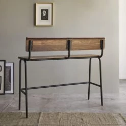 Tikamoon Bancs Banc Haut En Palissandre Massif Et Métal -Bancs Soldes banc haut en palissandre massif et metal 4