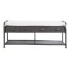 Maisons Du Monde Bancs Banc Indus En Métal Et Coton Noir Effet Vieilli L 126 Cm -Bancs Soldes banc indus en metal et coton noir effet vieilli l 126 cm 1000 6 21 138437 2