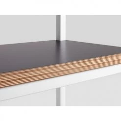 Custom Form Bancs Banc Métal Blanc Et Assise Noire L41cm -Bancs Soldes banc metal blanc et assise noire l41cm 3