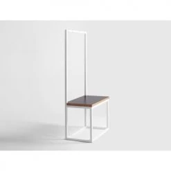 Custom Form Bancs Banc Métal Blanc Et Assise Noire L41cm -Bancs Soldes banc metal blanc et assise noire l41cm 4