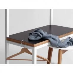 Custom Form Bancs Banc Métal Blanc Et Assise Noire L41cm -Bancs Soldes banc metal blanc et assise noire l41cm 5