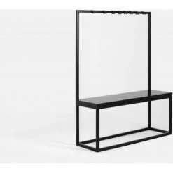 Custom Form Bancs Banc Métal Noir Et Assise Noire L41cm -Bancs Soldes banc metal noir et assise noire l41cm 2