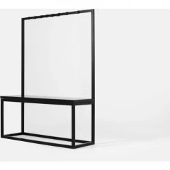 Custom Form Bancs Banc Métal Noir Et Assise Noire L41cm -Bancs Soldes banc metal noir et assise noire l41cm 3