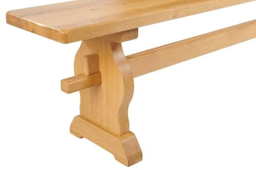 Hellin Bancs Banc Monastère 4 Places En Bois De Chêne Massif L195 5 Hellin Bancs Banc Monastère 4 Places En Bois De Chêne Massif L195 – Image 3