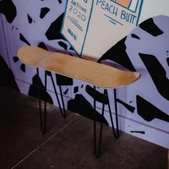 Woodstache Bancs Banc Skate En Bois Noir L81 Cm H47 Cm -Bancs Soldes banc skate en bois noir l81 cm h47 cm 3