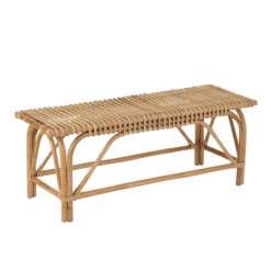 Meubles & Design Bancs Banc Vintage 120cm En Rotin Naturel