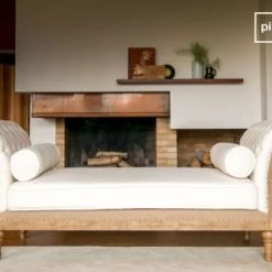 PIB Bancs Banquette 2 Places En Tissu Blanc -Bancs Soldes banquette 2 places en tissu blanc 5