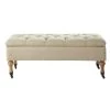 Maisons Du Monde Bancs Banquette Coffre à Roulettes En Coton Coloris Lin -Bancs Soldes banquette coffre a roulettes en coton coloris lin 1000 1 0 146575 0