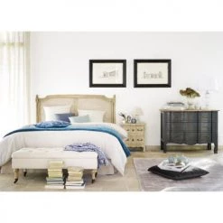 Maisons Du Monde Bancs Banquette Coffre à Roulettes En Coton Coloris Lin -Bancs Soldes banquette coffre a roulettes en coton coloris lin 1000 1 0 146575 6