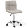 Beliani Chaises De Bureau Chaise à Roulettes En Tissu Beige 2 Beliani Chaises De Bureau Chaise à Roulettes En Tissu Beige -Bancs Soldes chaise a roulettes en tissu beige