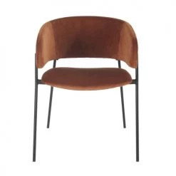 Maisons Du Monde Chaises De Bureau Chaise Avec Accoudoirs En Velours Orange écureuil -Bancs Soldes chaise avec accoudoirs en velours orange ecureuil 1000 5 35 209955 2