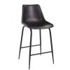 LANADECO Chaises Et Tabourets De Bar Chaise Bar Cuir / Métal Noir -Bancs Soldes chaise bar cuir metal noir
