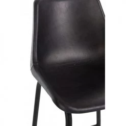 LANADECO Chaises Et Tabourets De Bar Chaise Bar Cuir / Métal Noir -Bancs Soldes chaise bar cuir metal noir 5