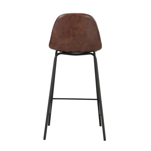 Rendez Vous Déco Chaises Et Tabourets De Bar Chaise Bar Mi-hauteur 65 Cm Cuir Synthétique Marron (x2) 8 Rendez Vous Déco Chaises Et Tabourets De Bar Chaise Bar Mi-hauteur 65 Cm Cuir Synthétique Marron (x2) – Image 6