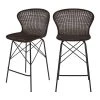 Rendez Vous Déco Chaises Et Tabourets De Bar Chaise De Bar 63 Cm En Résine Tressée Marron (lot De 2) -Bancs Soldes chaise de bar 63 cm en resine tressee marron lot de 2