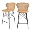 Rendez Vous Déco Chaises Et Tabourets De Bar Chaise De Bar 63 Cm En Résine Tressée Naturelle (lot De 2) -Bancs Soldes chaise de bar 63 cm en resine tressee naturelle lot de 2