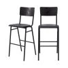 Rendez Vous Déco Chaises Et Tabourets De Bar Chaise De Bar 75 Cm En Bois Noir (lot De 2) -Bancs Soldes chaise de bar 75 cm en bois noir lot de 2