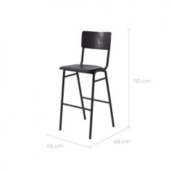 Rendez Vous Déco Chaises Et Tabourets De Bar Chaise De Bar 75 Cm En Bois Noir (lot De 2) 10 Rendez Vous Déco Chaises Et Tabourets De Bar Chaise De Bar 75 Cm En Bois Noir (lot De 2) -Bancs Soldes chaise de bar 75 cm en bois noir lot de 2 2