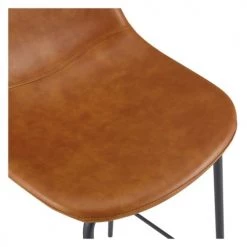 Rendez Vous Déco Chaises Et Tabourets De Bar Chaise De Bar 75 Cm En Cuir Synthétique Camel (lot De 2) -Bancs Soldes chaise de bar 75 cm en cuir synthetique camel lot de 2 4