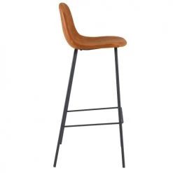 Rendez Vous Déco Chaises Et Tabourets De Bar Chaise De Bar 75 Cm En Cuir Synthétique Camel (lot De 2) -Bancs Soldes chaise de bar 75 cm en cuir synthetique camel lot de 2 5