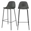 Rendez Vous Déco Chaises Et Tabourets De Bar Chaise De Bar 75 Cm En Cuir Synthétique Gris/noir (lot De 2) 2 Rendez Vous Déco Chaises Et Tabourets De Bar Chaise De Bar 75 Cm En Cuir Synthétique Gris/noir (lot De 2) -Bancs Soldes chaise de bar 75 cm en cuir synthetique gris noir lot de 2