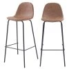 Rendez Vous Déco Chaises Et Tabourets De Bar Chaise De Bar 75 Cm En Cuir Synthétique Marron Clair (x2) -Bancs Soldes chaise de bar 75 cm en cuir synthetique marron clair x2