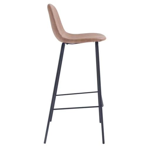 Rendez Vous Déco Chaises Et Tabourets De Bar Chaise De Bar 75 Cm En Cuir Synthétique Marron Clair (x2) 7 Rendez Vous Déco Chaises Et Tabourets De Bar Chaise De Bar 75 Cm En Cuir Synthétique Marron Clair (x2) – Image 5