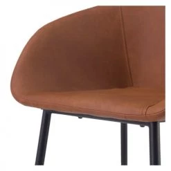 Rendez Vous Déco Chaises Et Tabourets De Bar Chaise De Bar 75 Cm En Cuir Synthétique Marron (lot De 2) -Bancs Soldes chaise de bar 75 cm en cuir synthetique marron lot de 2 10