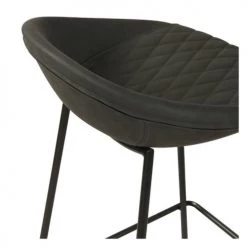 Rendez Vous Déco Chaises Et Tabourets De Bar Chaise De Bar 75cm En PU Gris Foncé (lot De 2) -Bancs Soldes chaise de bar 75cm en pu gris fonce lot de 2 3