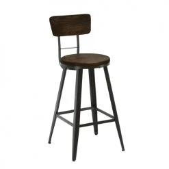 Rendez Vous Déco Chaises Et Tabourets De Bar Chaise De Bar 76 Cm En Bois Et Métal -Bancs Soldes chaise de bar 76 cm en bois et metal 5