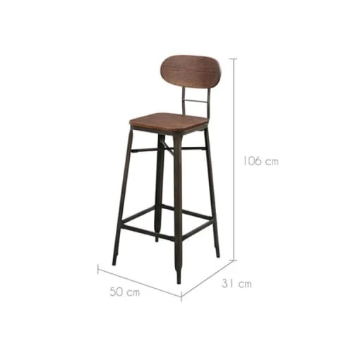 Rendez Vous Déco Chaises Et Tabourets De Bar Chaise De Bar 76 Cm En Bois (lot De 2) 6 Rendez Vous Déco Chaises Et Tabourets De Bar Chaise De Bar 76 Cm En Bois (lot De 2) – Image 4