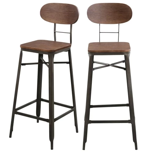 Rendez Vous Déco Chaises Et Tabourets De Bar Chaise De Bar 76 Cm En Bois (lot De 2) 3 Rendez Vous Déco Chaises Et Tabourets De Bar Chaise De Bar 76 Cm En Bois (lot De 2)