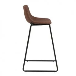 Rendez Vous Déco Chaises Et Tabourets De Bar Chaise De Bar 76 Cm En Cuir Synthétique Marron (lot De 2) -Bancs Soldes chaise de bar 76 cm en cuir synthetique marron lot de 2 5