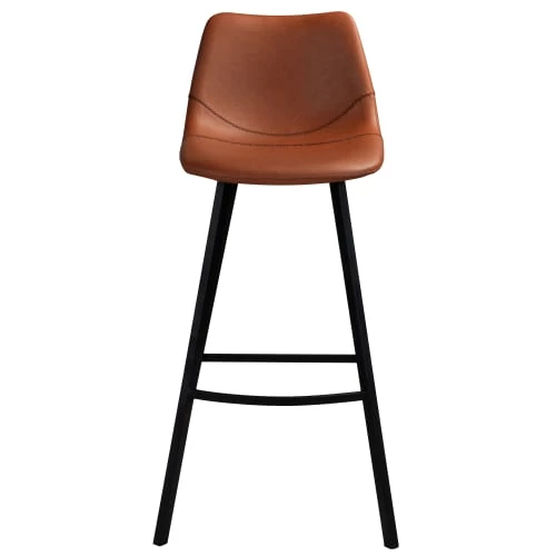 Rendez Vous Déco Chaises Et Tabourets De Bar Chaise De Bar 80 Cm En Cuir Synthétique Marron (lot De 2) 4 Rendez Vous Déco Chaises Et Tabourets De Bar Chaise De Bar 80 Cm En Cuir Synthétique Marron (lot De 2) – Image 2