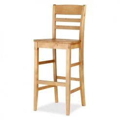 Grenier Alpin Chaises Et Tabourets De Bar Chaise De Bar à Barreaux En Pin Massif -Bancs Soldes chaise de bar a barreaux en pin massif 4