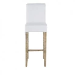 Maisons Du Monde Chaises Et Tabourets De Bar Chaise De Bar à Housser Pieds En Pin Blanchi H77 -Bancs Soldes chaise de bar a housser pieds en pin blanchi h77 1000 12 37 220043 3