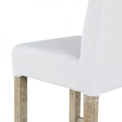 Maisons Du Monde Chaises Et Tabourets De Bar Chaise De Bar à Housser Pieds En Pin Blanchi H77 -Bancs Soldes chaise de bar a housser pieds en pin blanchi h77 1000 12 37 220043 4
