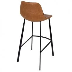 Dutchbone Chaises Et Tabourets De Bar Chaise De Bar Aspect Cuir Marron -Bancs Soldes chaise de bar aspect cuir marron 4