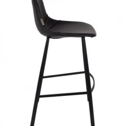 Dutchbone Chaises Et Tabourets De Bar Chaise De Bar Aspect Cuir Noir -Bancs Soldes chaise de bar aspect cuir noir 2