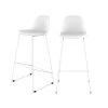Rendez Vous Déco Chaises Et Tabourets De Bar Chaise De Bar Blanche 75 Cm (lot De 2) -Bancs Soldes chaise de bar blanche 75 cm lot de 2