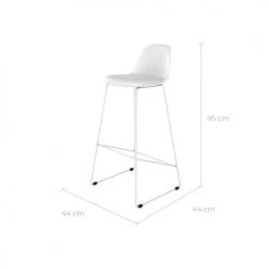 Rendez Vous Déco Chaises Et Tabourets De Bar Chaise De Bar Blanche 75 Cm (lot De 2) -Bancs Soldes chaise de bar blanche 75 cm lot de 2 2
