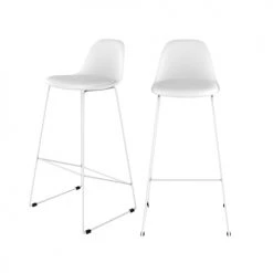 Rendez Vous Déco Chaises Et Tabourets De Bar Chaise De Bar Blanche 75 Cm (lot De 2)