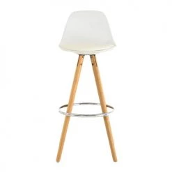 Zago Chaises Et Tabourets De Bar Chaise De Bar Blanche à Coque Piétement Chêne