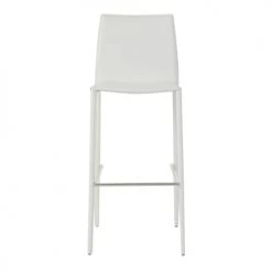 Zago Chaises Et Tabourets De Bar Chaise De Bar Blanche En Cuir Reconstitué