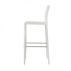Zago Chaises Et Tabourets De Bar Chaise De Bar Blanche En Cuir Reconstitué -Bancs Soldes chaise de bar blanche en cuir reconstitue 3