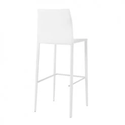Zago Chaises Et Tabourets De Bar Chaise De Bar Blanche En Cuir Reconstitué -Bancs Soldes chaise de bar blanche en cuir reconstitue 4