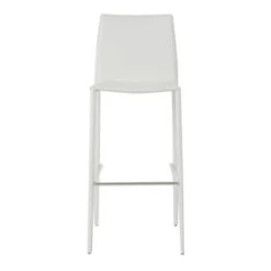 Zago Chaises Et Tabourets De Bar Chaise De Bar Noire En Cuir Reconstitué -Bancs Soldes chaise de bar blanche en cuir reconstitue 6