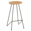 LANADECO Chaises Et Tabourets De Bar Chaise De Bar Bois Et Métal Naturel H77cm -Bancs Soldes chaise de bar bois et metal naturel h77cm